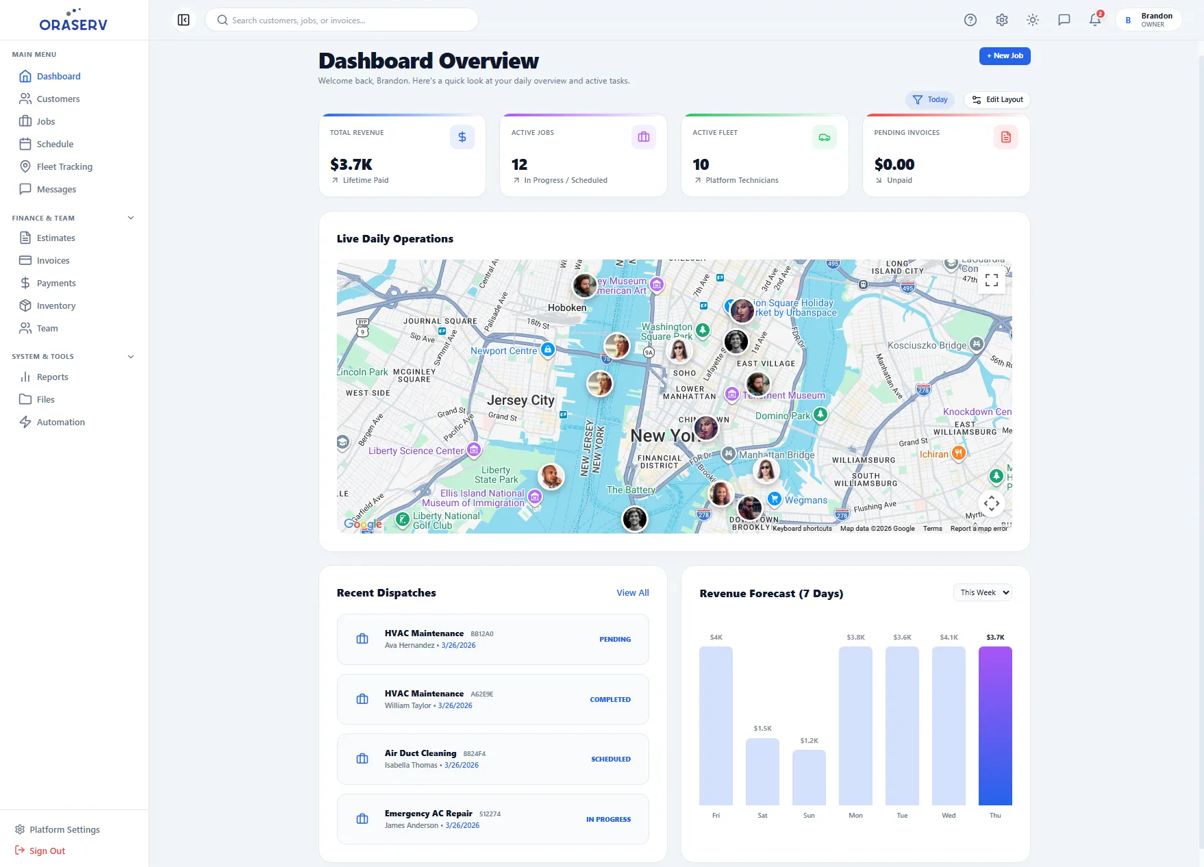 OraServ | All-in-One Field Service Management Software OraServ Field Service Management