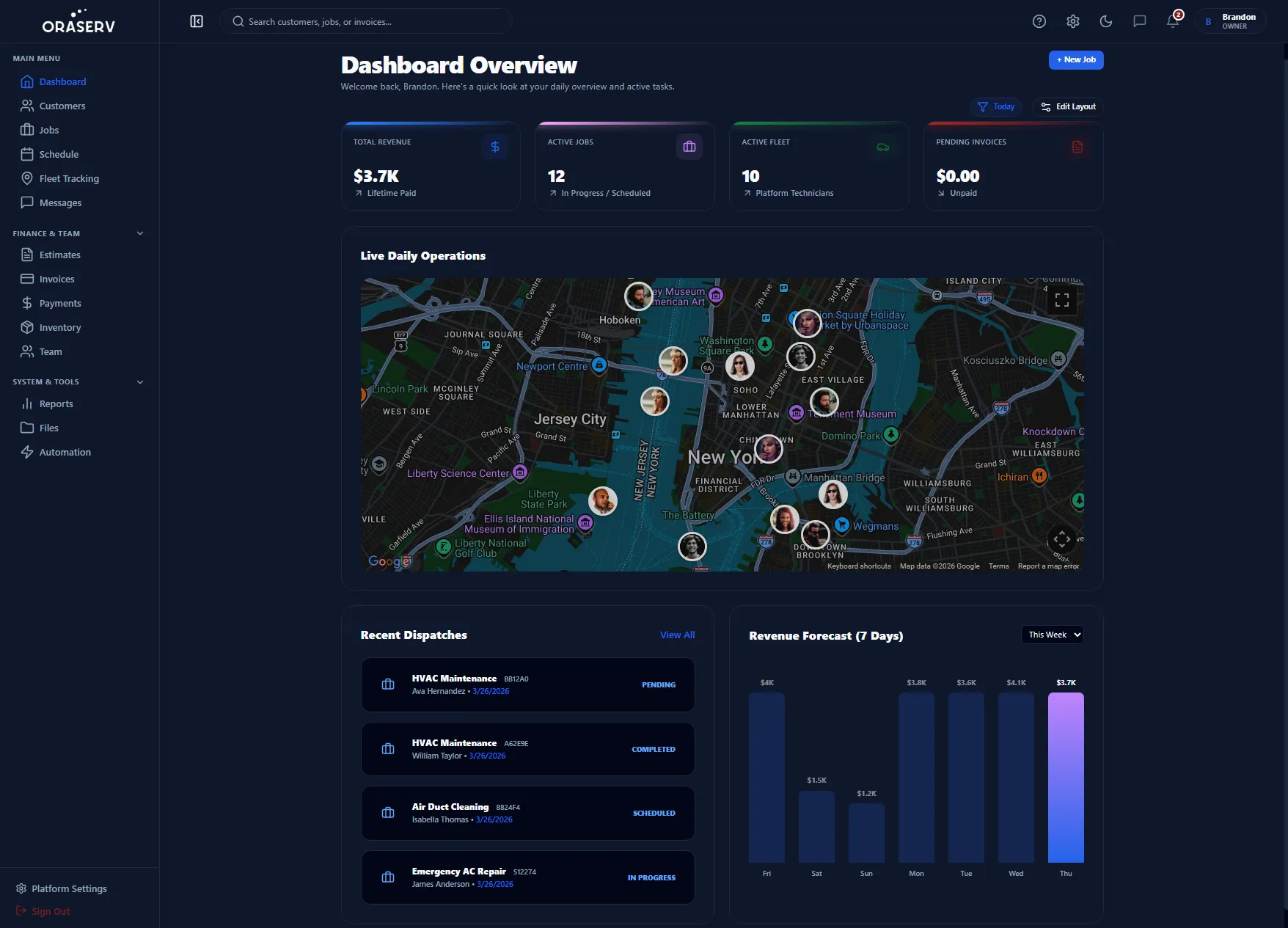 OraServ | All-in-One Field Service Management Software OraServ Field Service Management